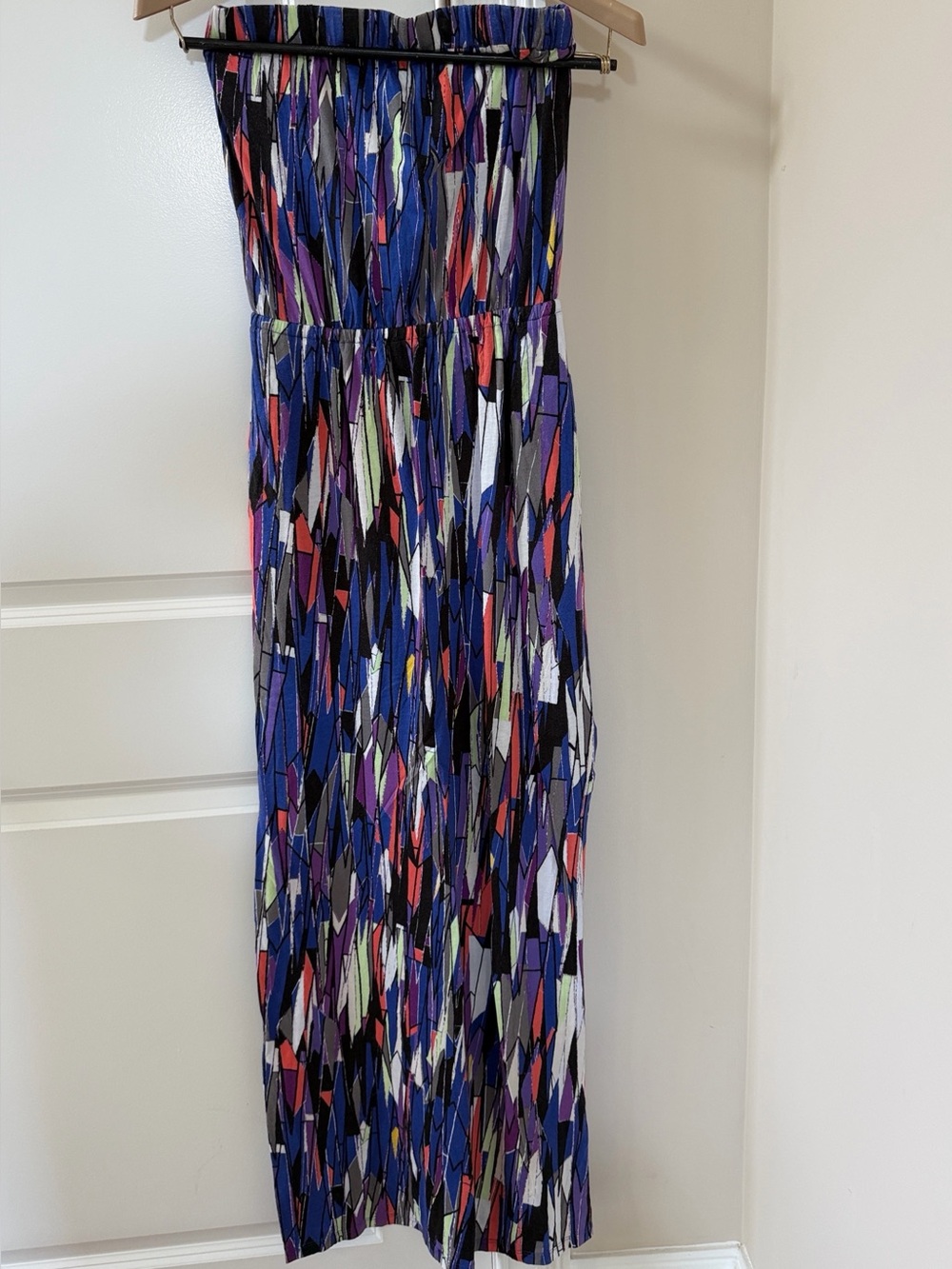 Splendid  Multicolor maxi side-slit dress size S cotton/modal made in the USA